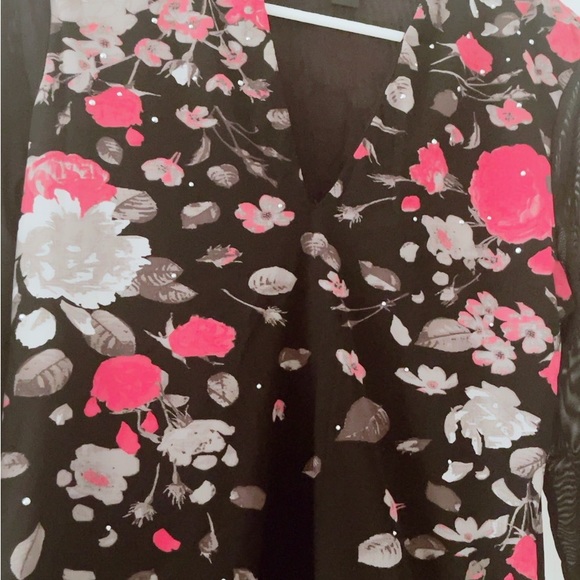 INC Printed and Embellished Top - Picture 2 of 4